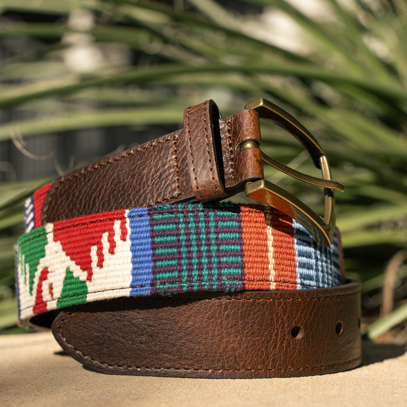 His & Hers Belt Set — El Cuero leather belt and Zunil handwoven belt